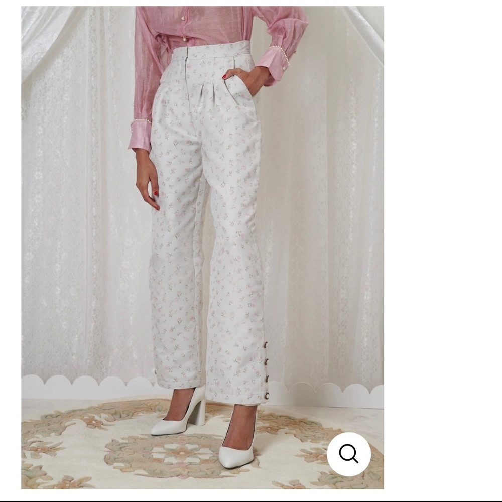 SISTER JANE Dream Betsy Jacquard Trousers, Size Small